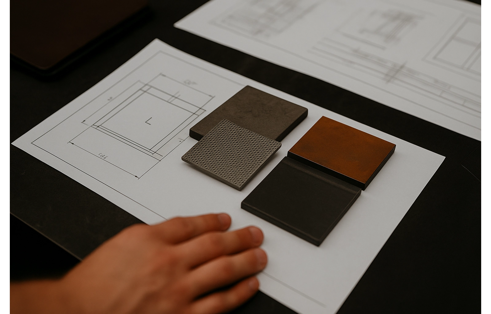 Metal fabrication consultation discussing custom architectural project