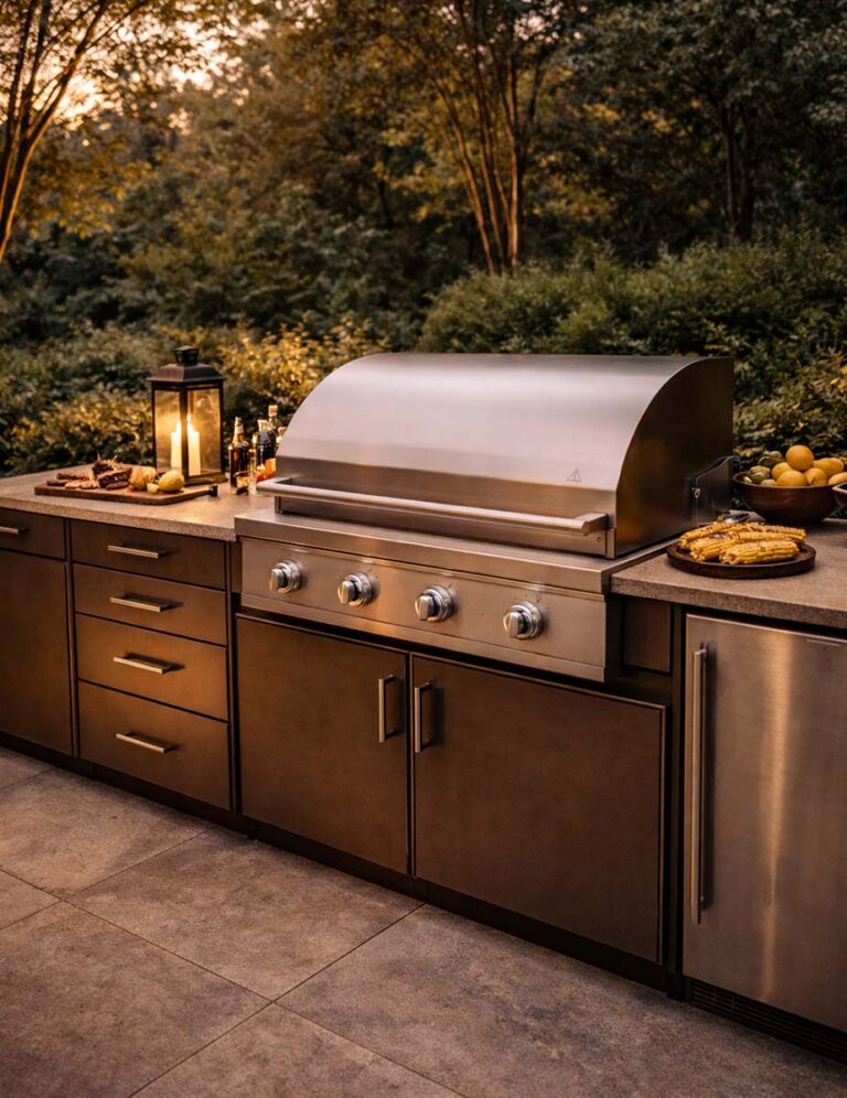 Metalen barbecue op maat voor tuin