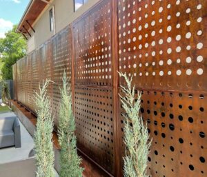 Cortenstaal architecturaal ontwerp voor moderne woning