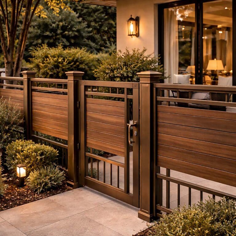 Metalen tuinomheining voor privé woning